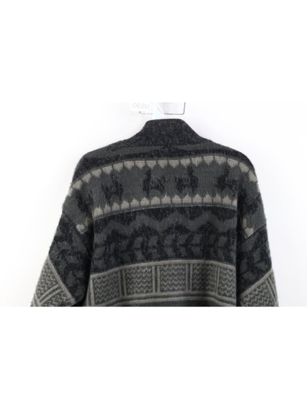 Vintage 90s Streetwear Mens Size Medium Heavyweight Wool Knit Cardigan Sweater - Picture 13 of 14
